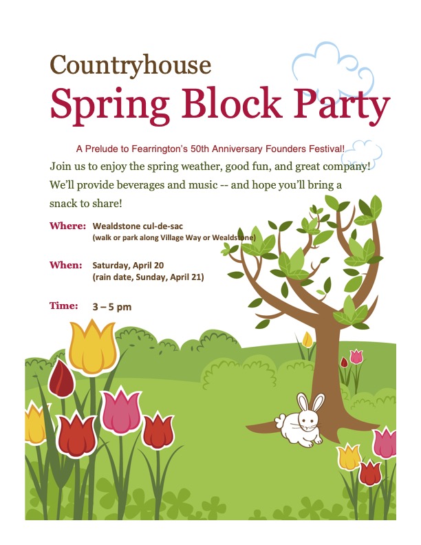 Spring Block Party Flyer